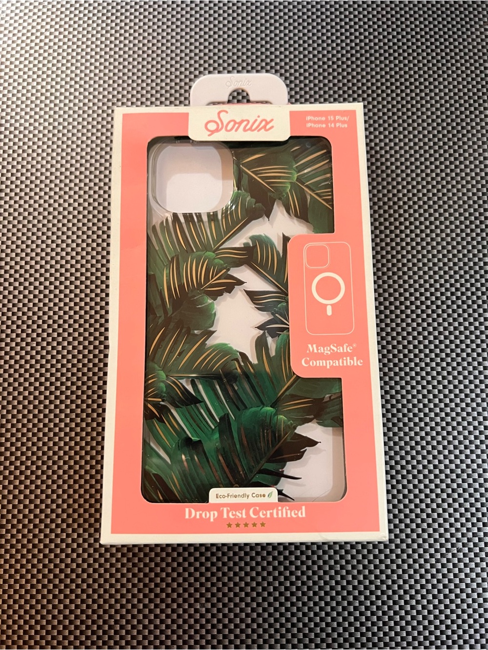 Sonix Green Palm Leaf MagSafe Compatible iPhone Case iPhone 15 plus and 14 plus